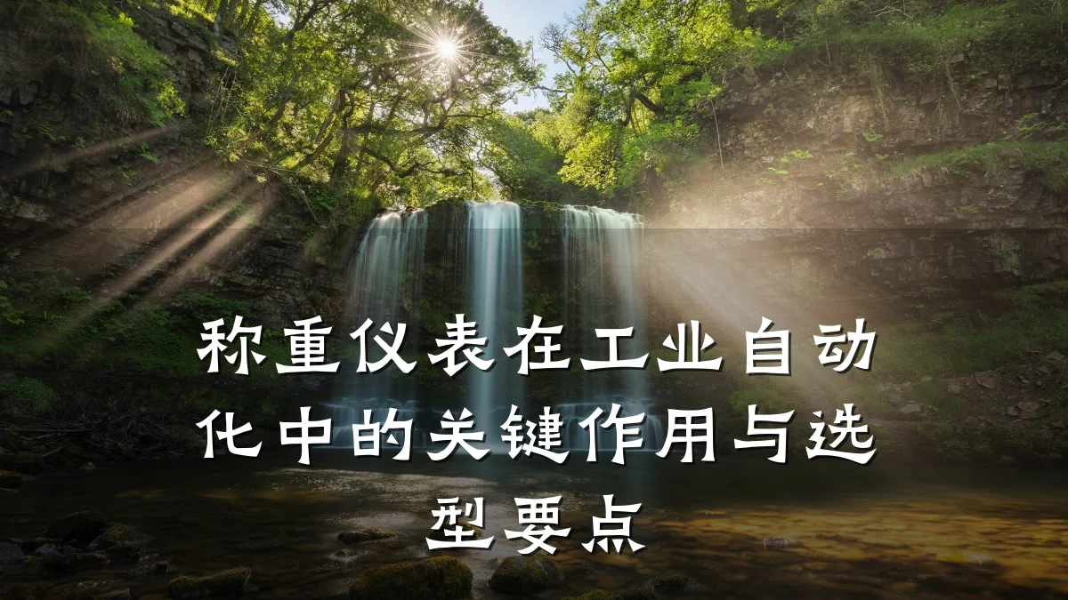 称重仪表在工业自动化中的关键作用与选型要点