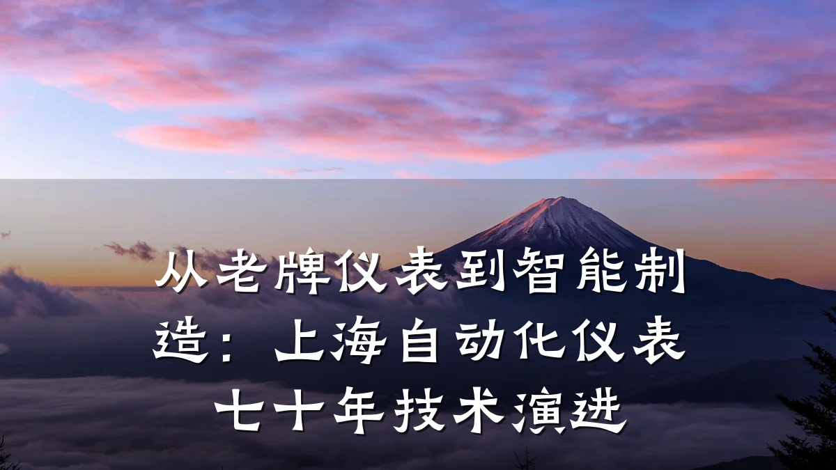 从老牌仪表到智能制造:上海自动化仪表七十年技术演进