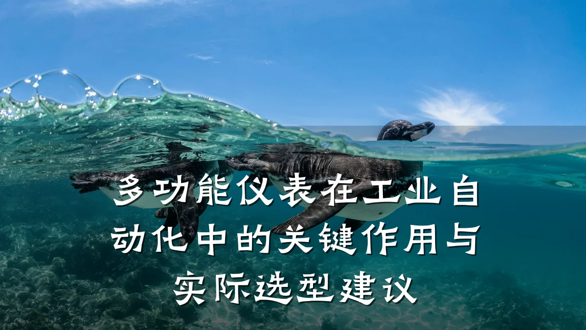 多功能仪表在工业自动化中的关键作用与实际选型建议
