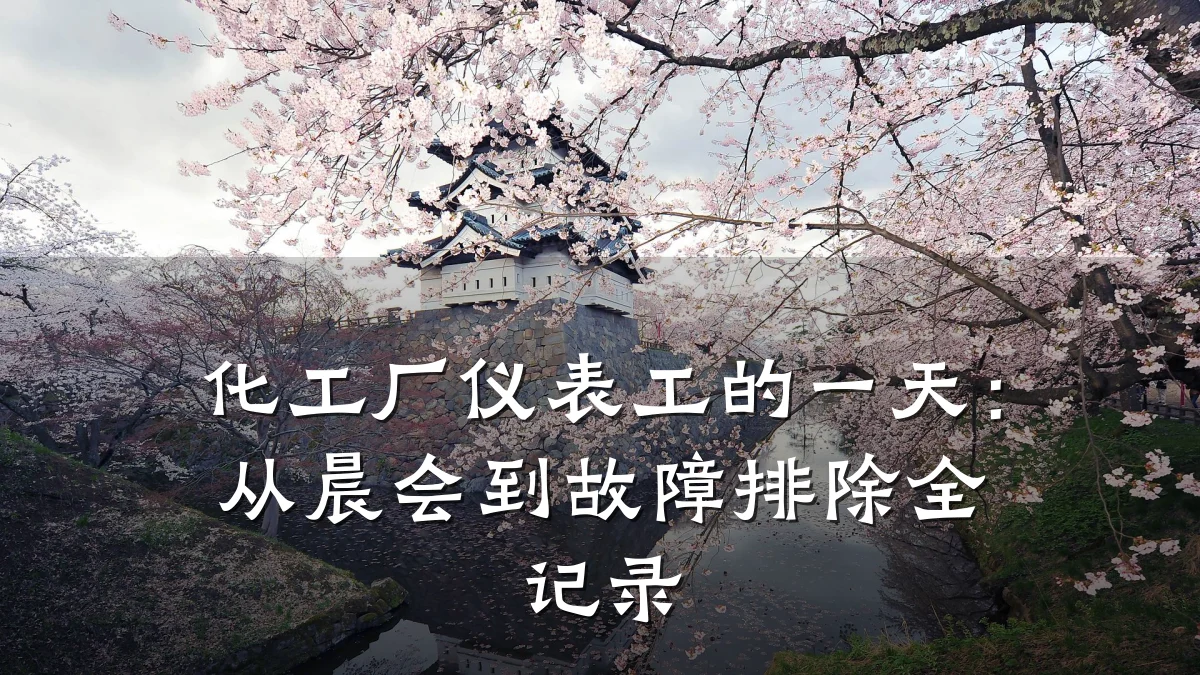 化工厂仪表工的一天：从晨会到故障排除全记录