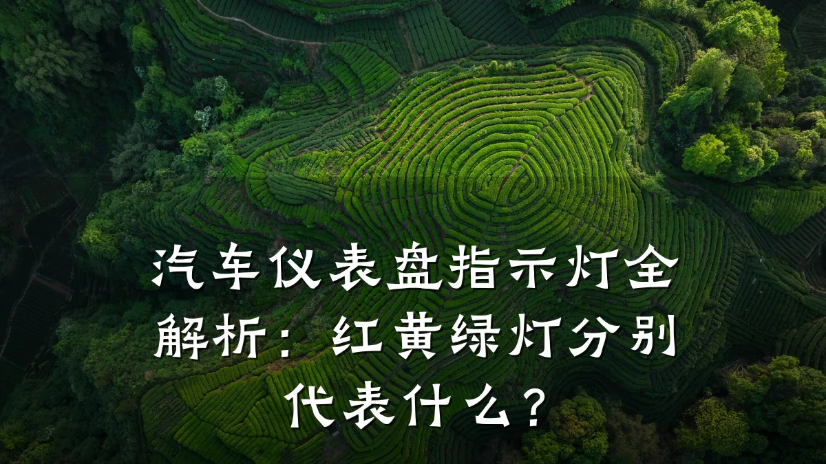 汽车仪表盘指示灯全解析:红黄绿灯分别代表什么?