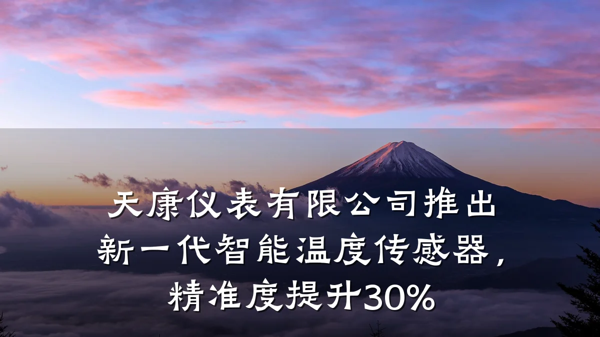 天康仪表有限公司推出新一代智能温度传感器,精准度提升30%
