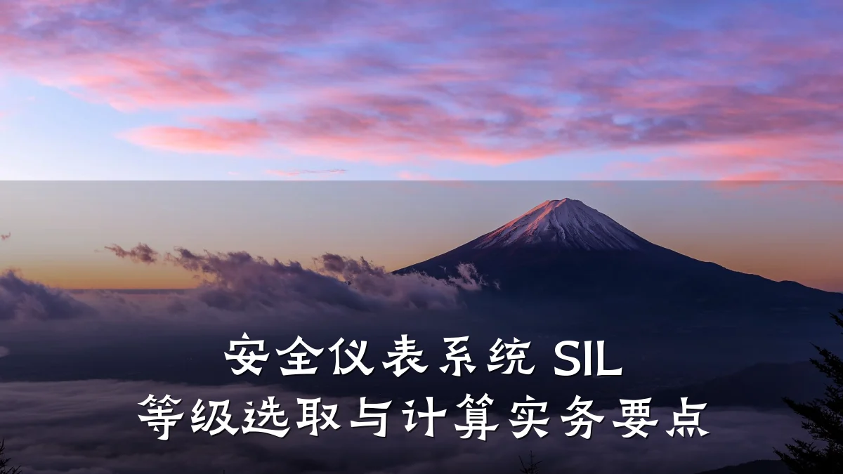 安全仪表系统 SIL 等级选取与计算实务要点