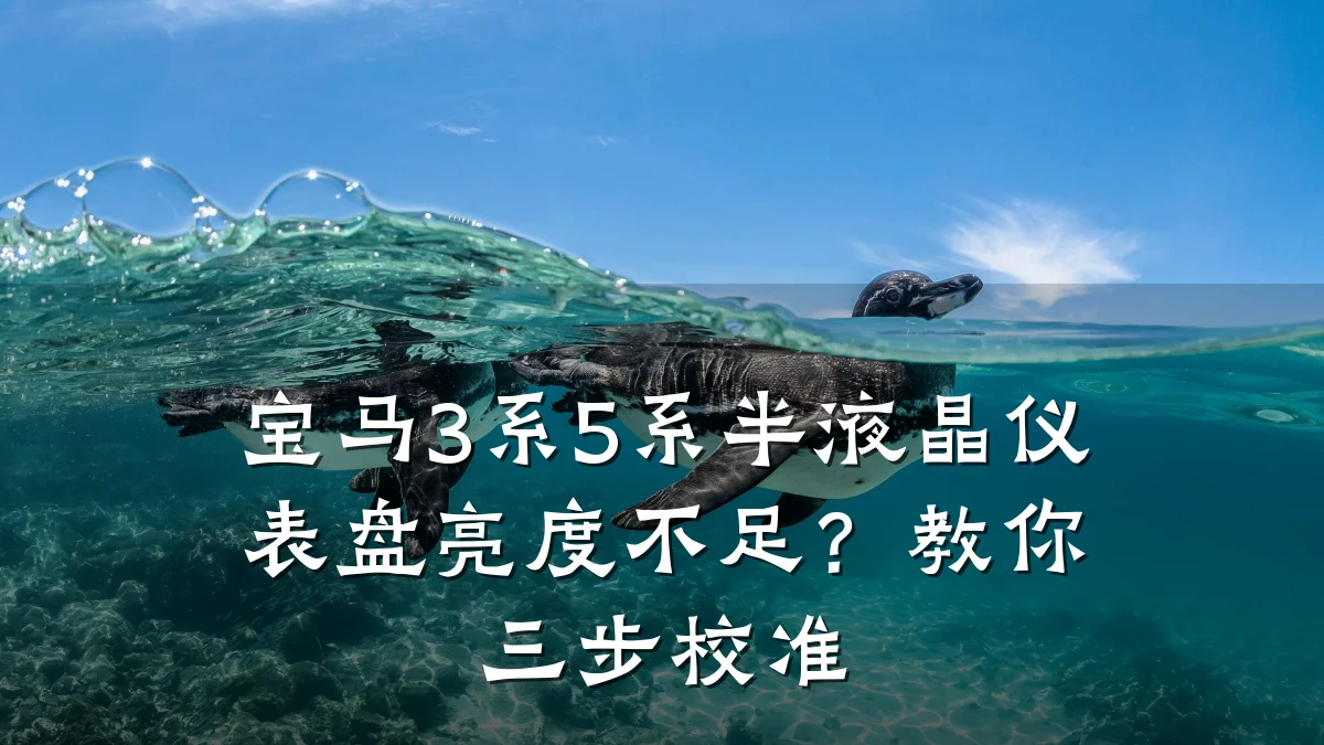 宝马3系5系半液晶仪表盘亮度不足?教你三步校准