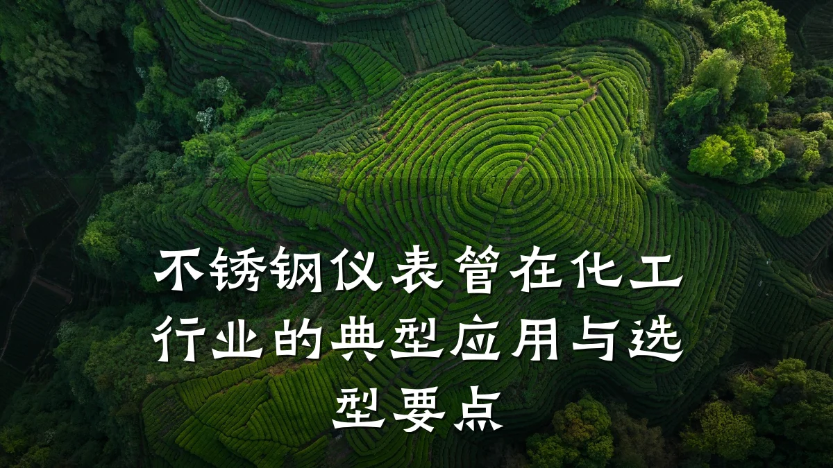 不锈钢仪表管在化工行业的典型应用与选型要点