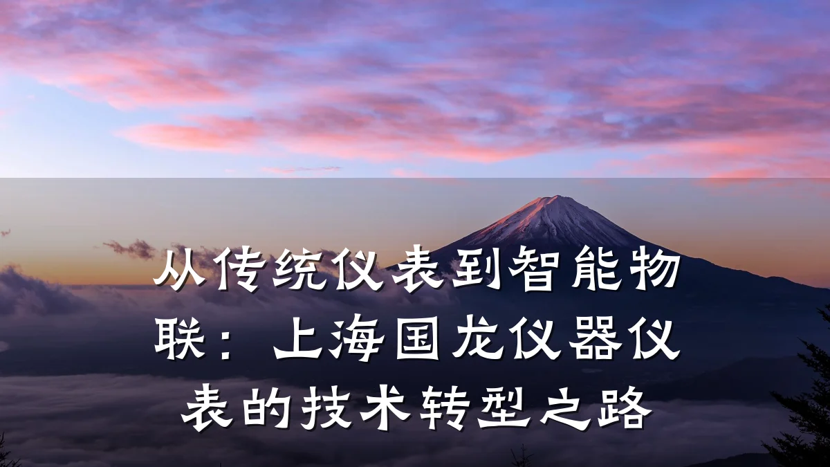 从传统仪表到智能物联:上海国龙仪器仪表的技术转型之路