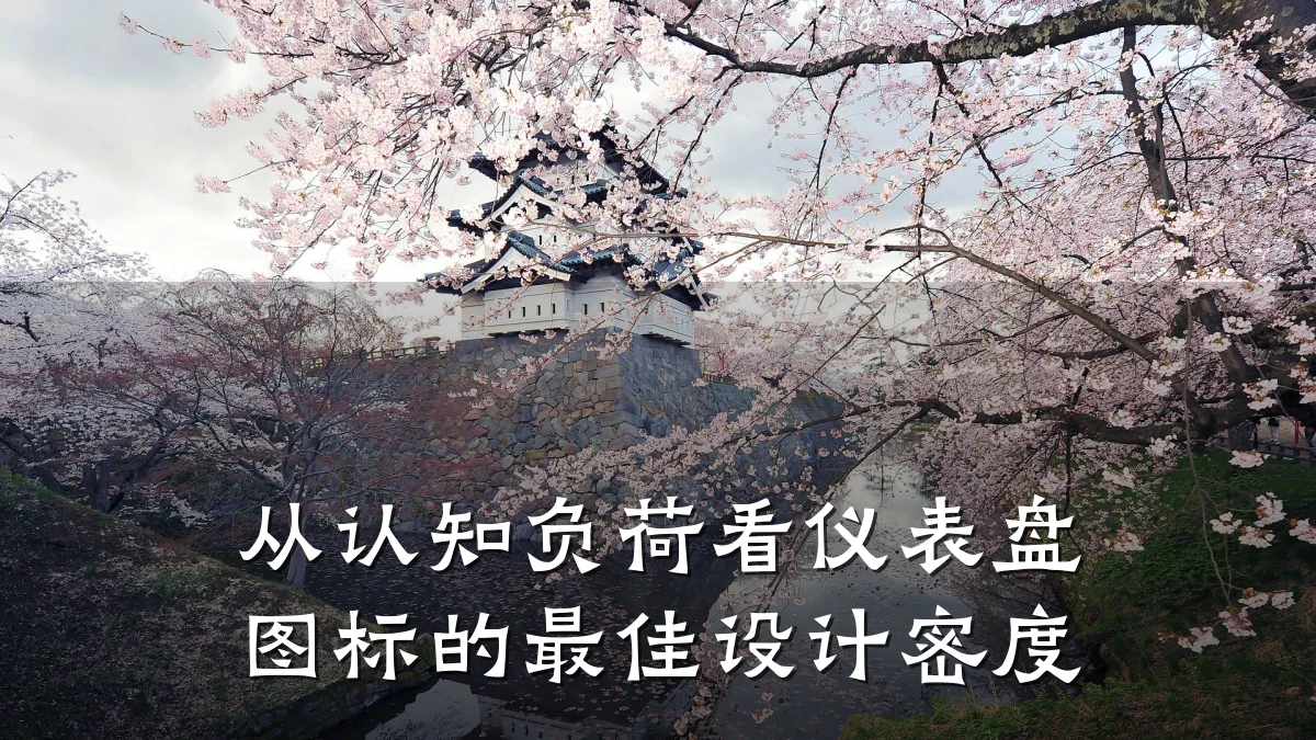 从认知负荷看仪表盘图标的最佳设计密度