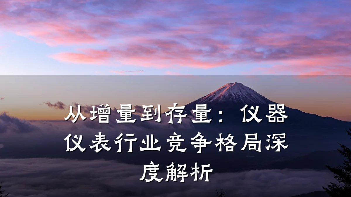 从增量到存量：仪器仪表行业竞争格局深度解析