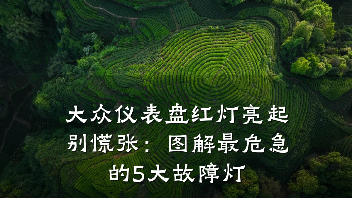 大众仪表盘红灯亮起别慌张:图解最危急的5大故障灯