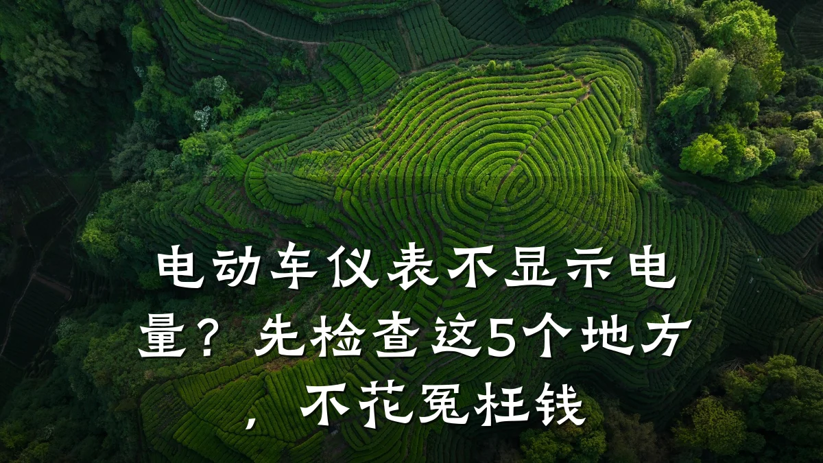 电动车仪表不显示电量?先检查这5个地方,不花冤枉钱