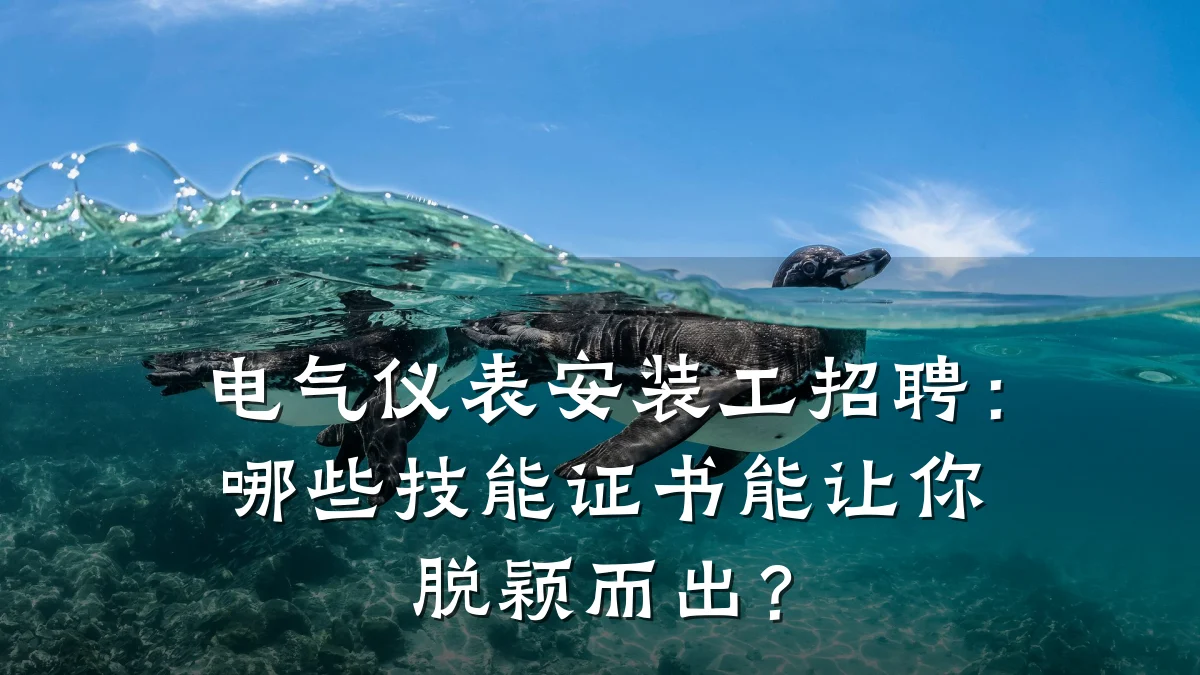 电气仪表安装工招聘：哪些技能证书能让你脱颖而出？