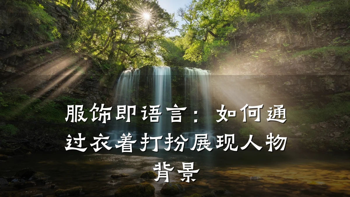 服饰即语言:如何通过衣着打扮展现人物背景
