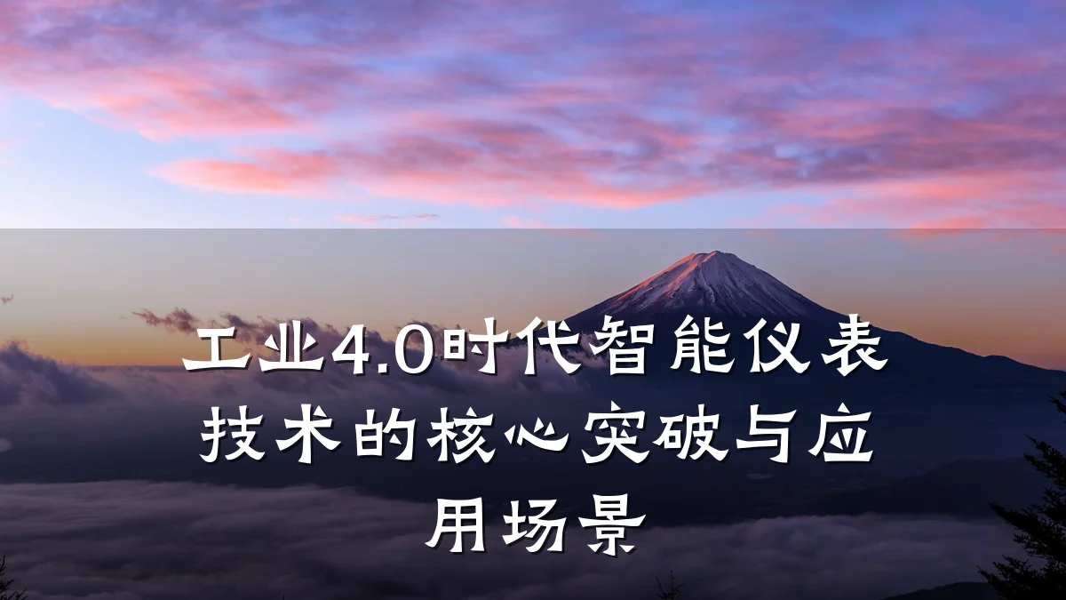 工业4.0时代智能仪表技术的核心突破与应用场景
