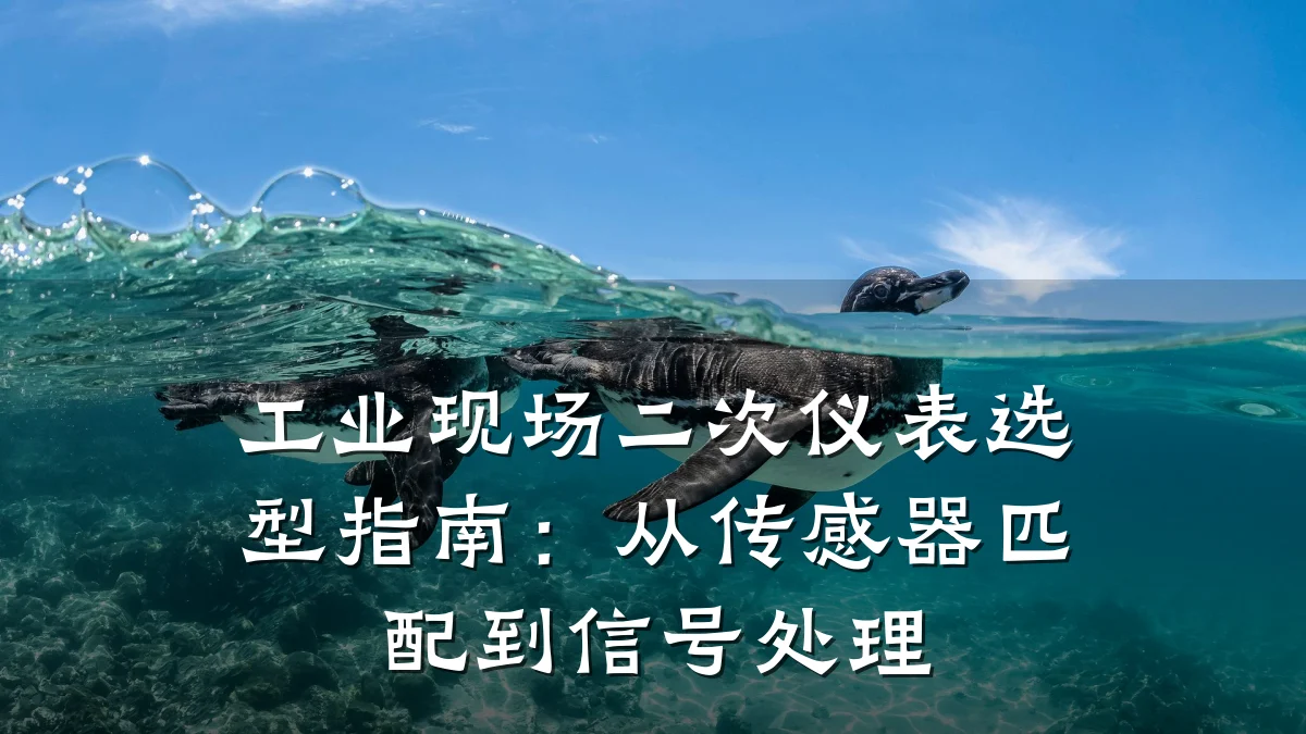 工业现场二次仪表选型指南:从传感器匹配到信号处理