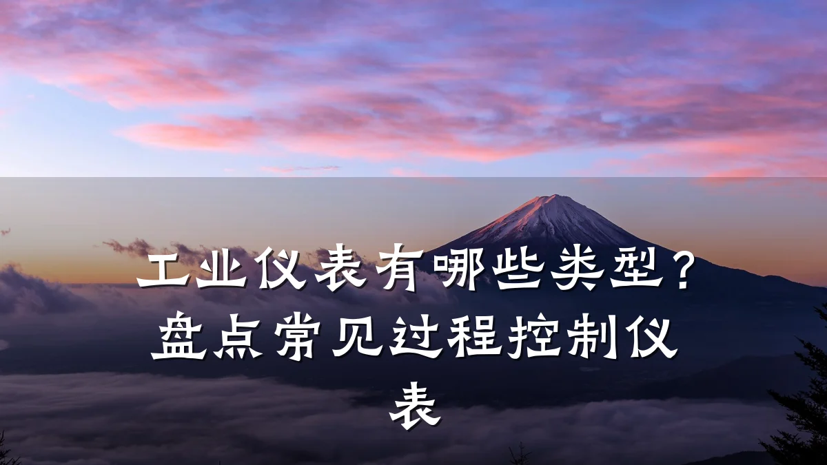工业仪表有哪些类型?盘点常见过程控制仪表