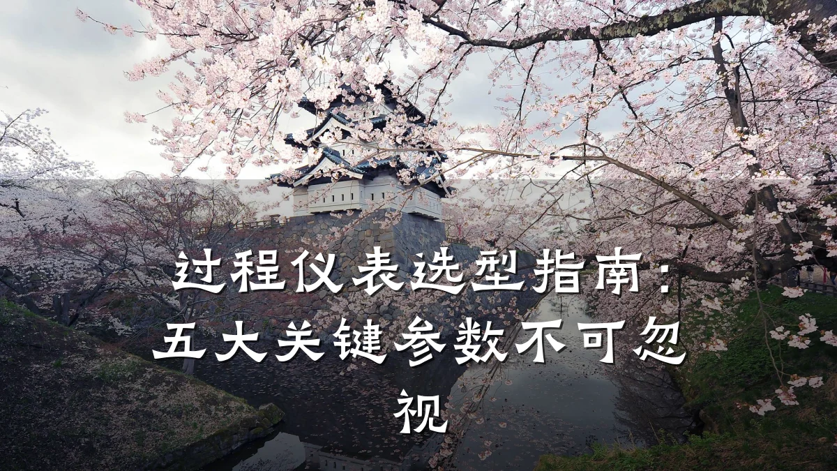 过程仪表选型指南:五大关键参数不可忽视