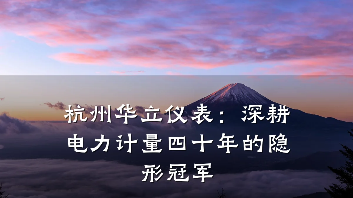 杭州华立仪表：深耕电力计量四十年的隐形冠军
