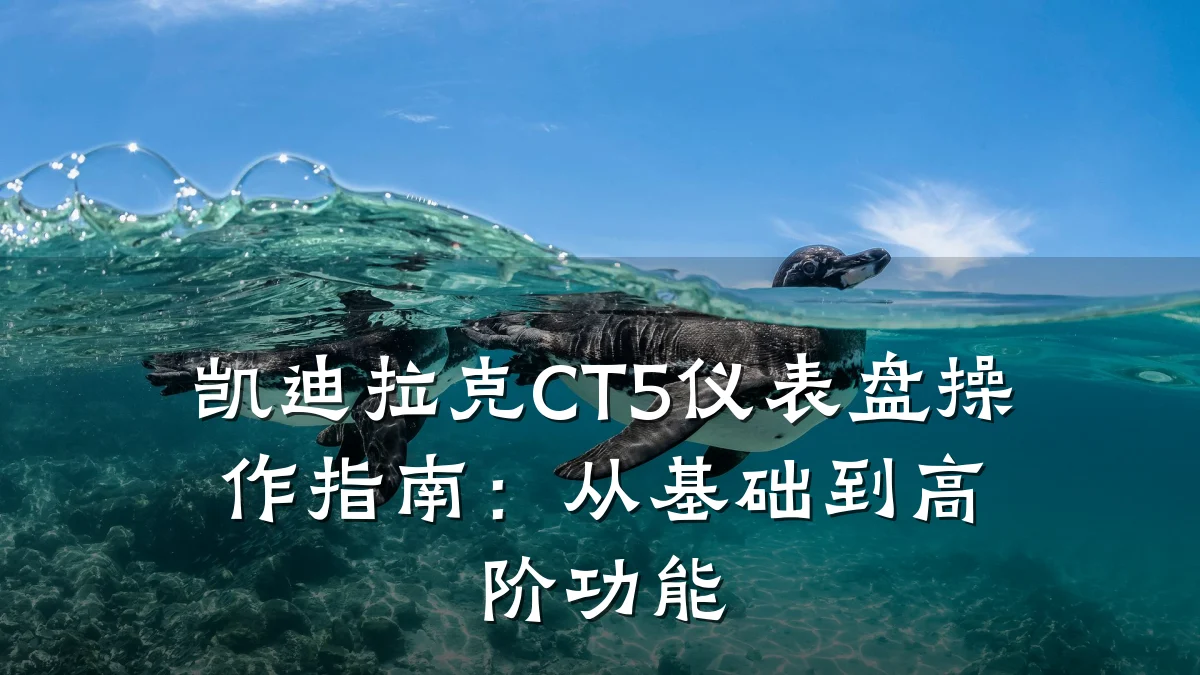 凯迪拉克CT5仪表盘操作指南：从基础到高阶功能
