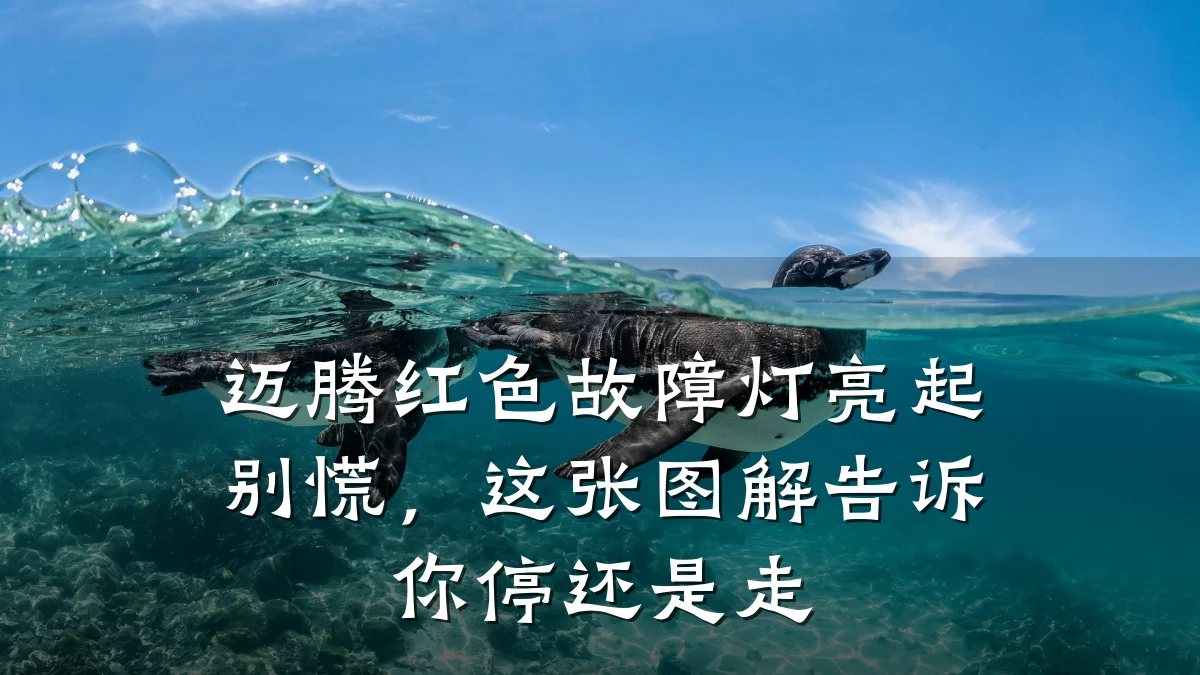 迈腾红色故障灯亮起别慌，这张图解告诉你停还是走