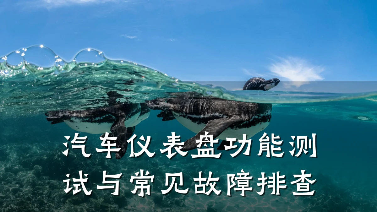 汽车仪表盘功能测试与常见故障排查