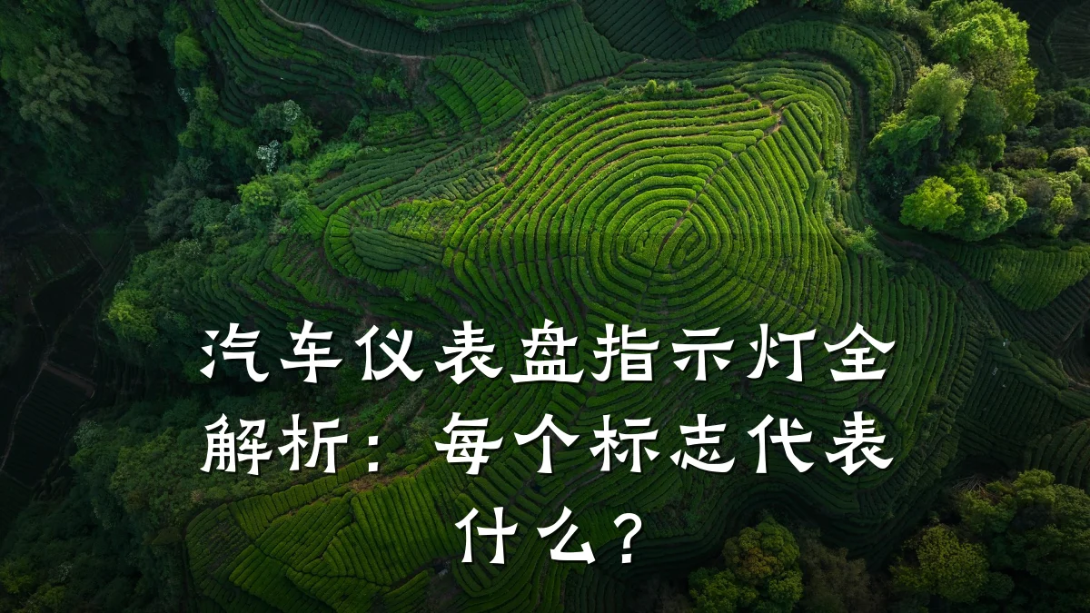 汽车仪表盘指示灯全解析:每个标志代表什么?