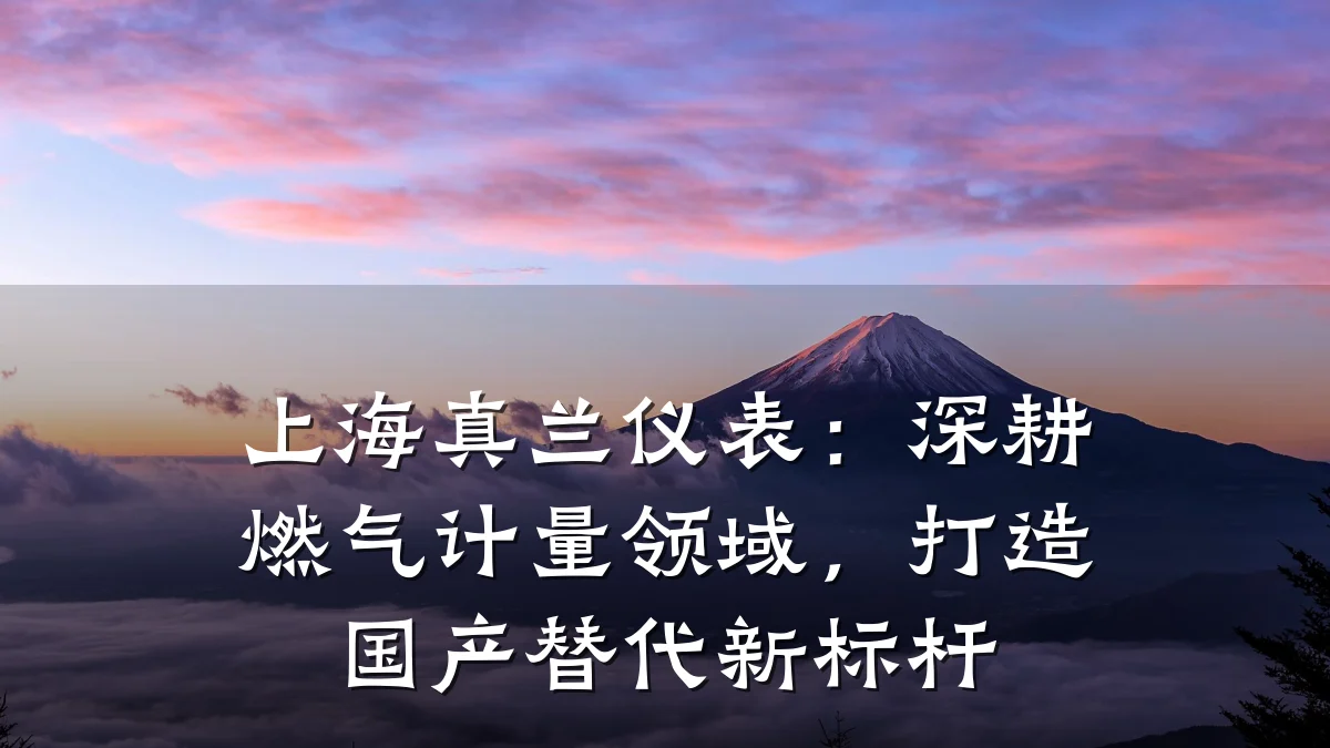 上海真兰仪表:深耕燃气计量领域,打造国产替代新标杆