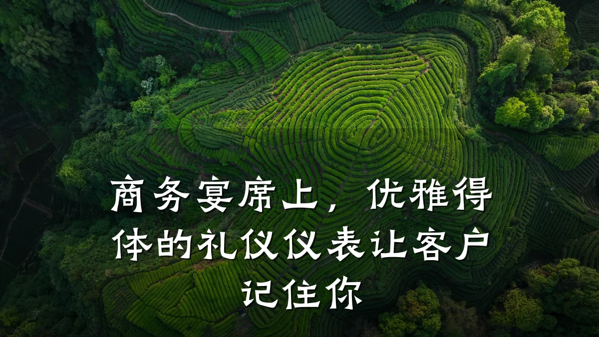 商务宴席上,优雅得体的礼仪仪表让客户记住你
