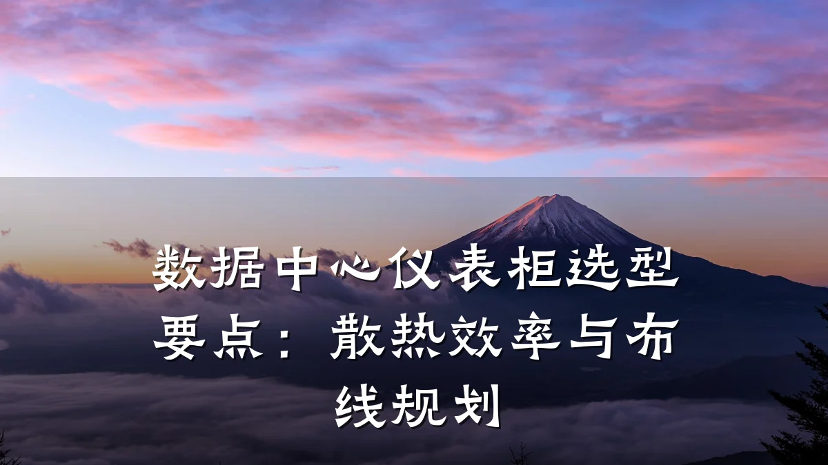 数据中心仪表柜选型要点:散热效率与布线规划