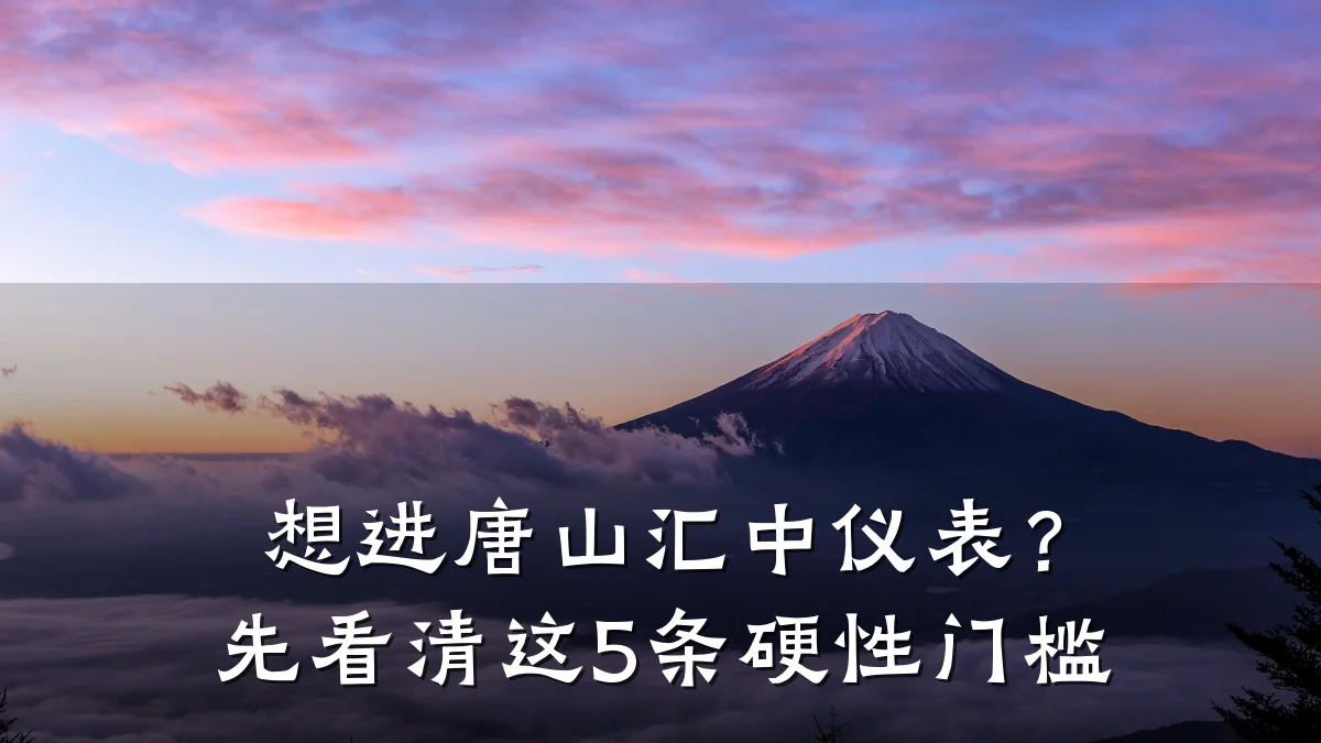 想进唐山汇中仪表?先看清这5条硬性门槛