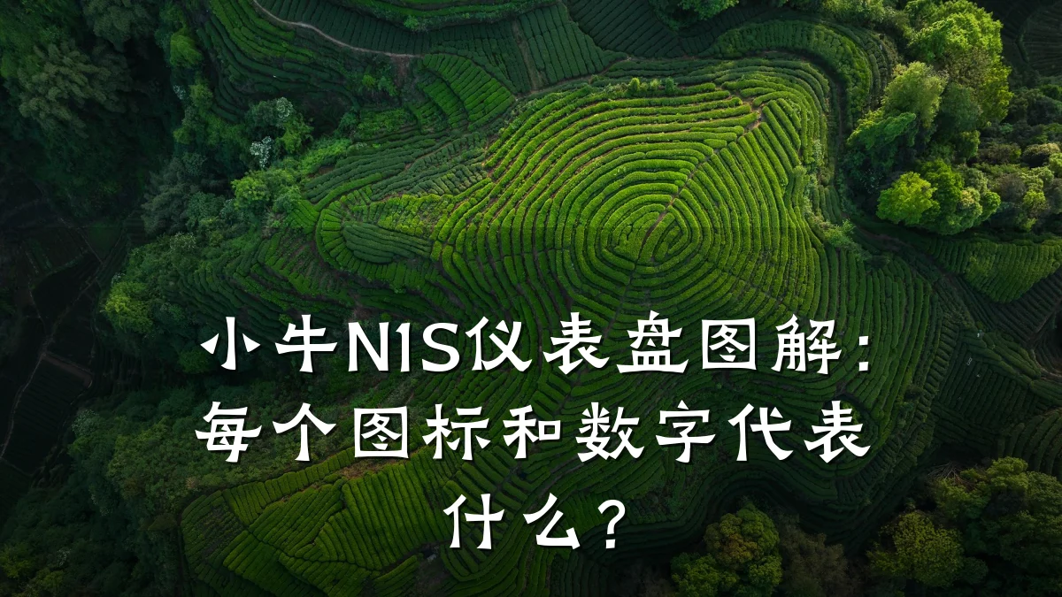 小牛N1S仪表盘图解:每个图标和数字代表什么?