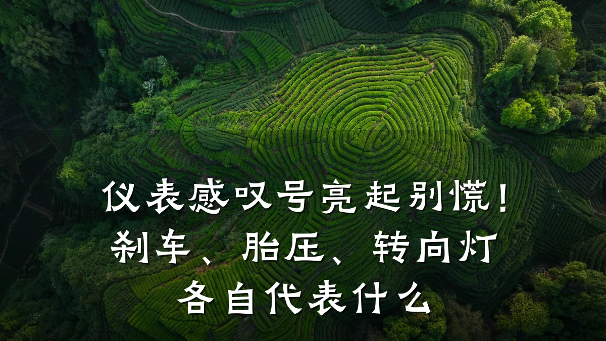仪表感叹号亮起别慌!刹车、胎压、转向灯各自代表什么