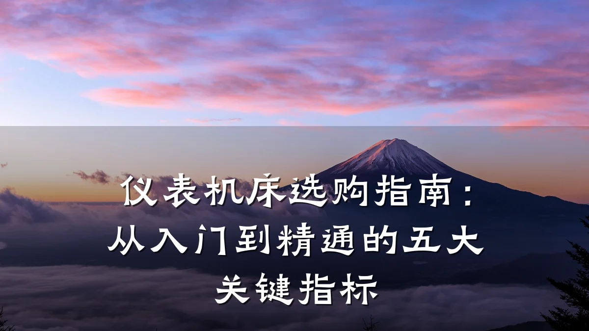 仪表机床选购指南:从入门到精通的五大关键指标