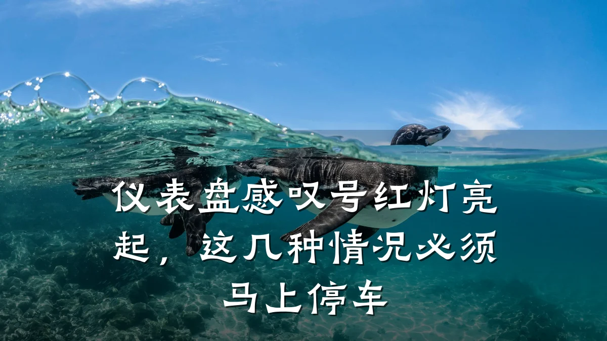 仪表盘感叹号红灯亮起，这几种情况必须马上停车