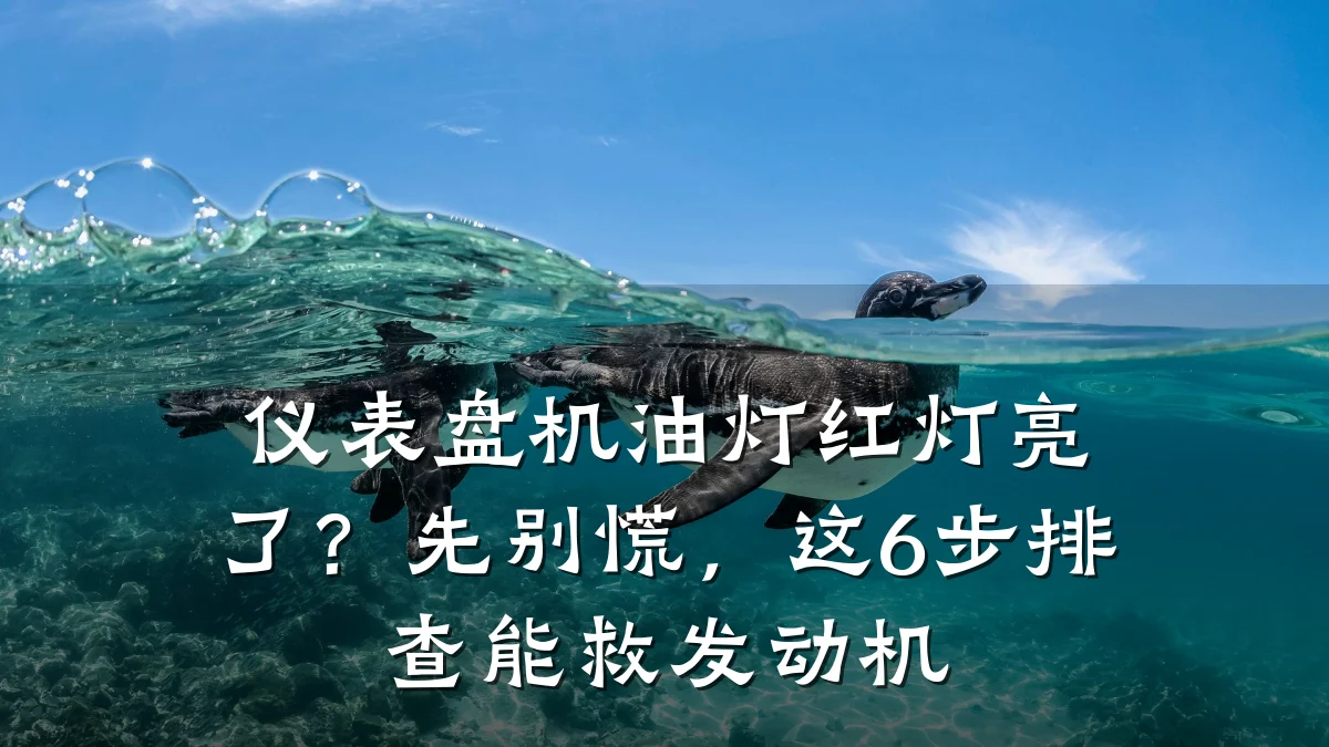 仪表盘机油灯红灯亮了?先别慌,这6步排查能救发动机