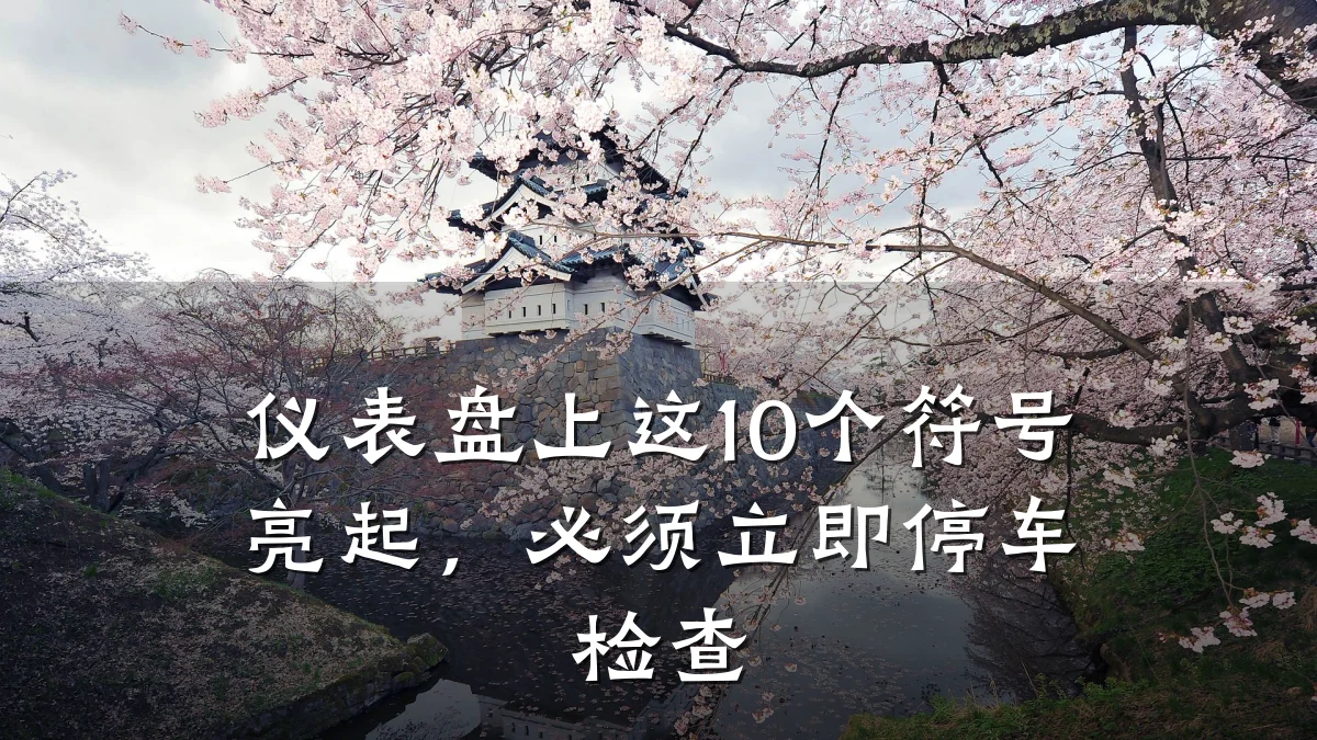仪表盘上这10个符号亮起，必须立即停车检查