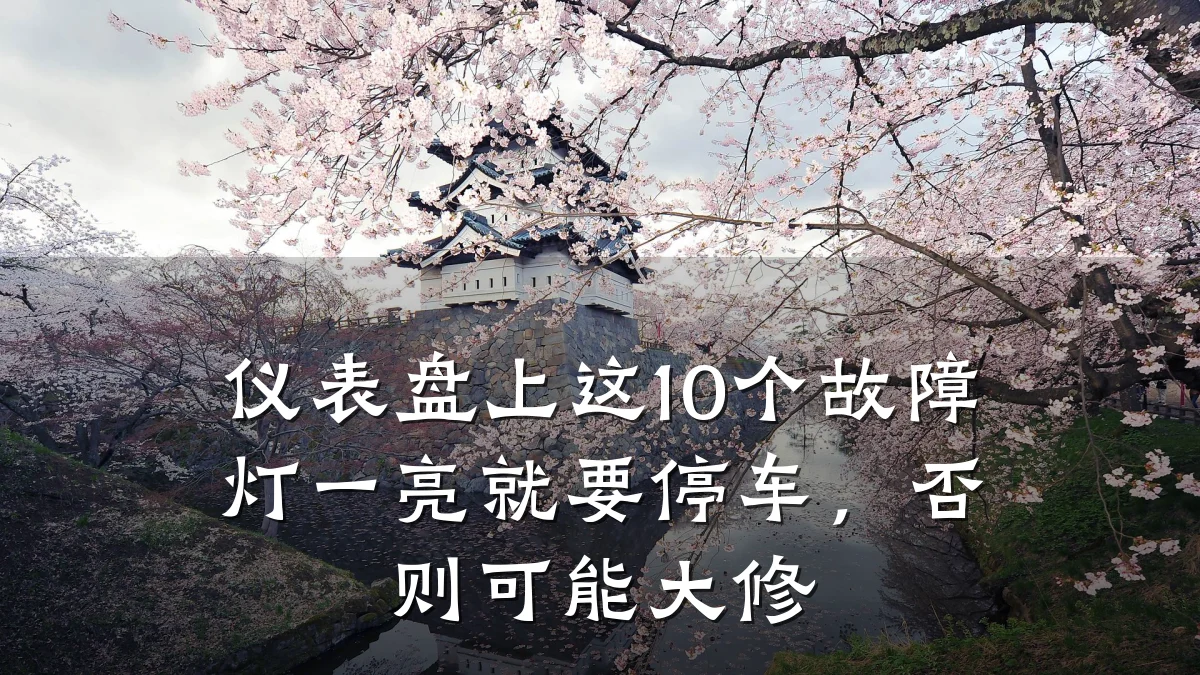 仪表盘上这10个故障灯一亮就要停车,否则可能大修