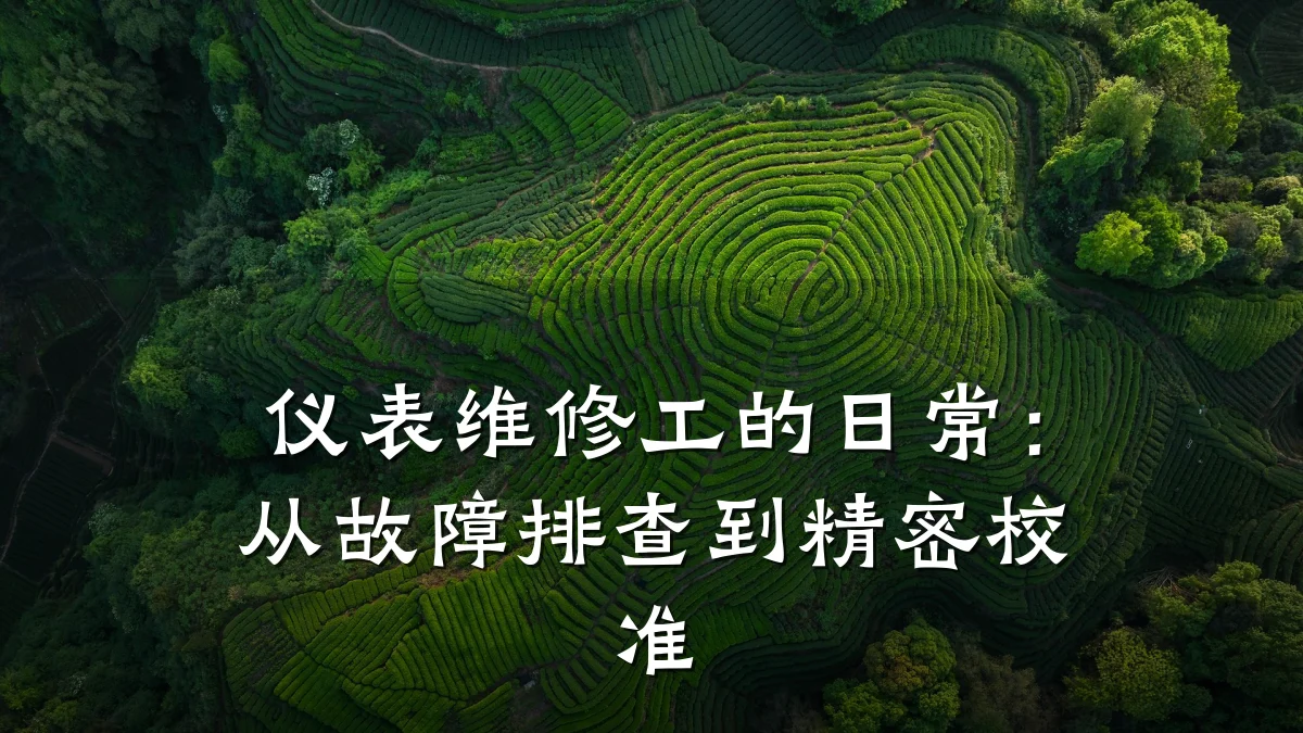 仪表维修工的日常:从故障排查到精密校准