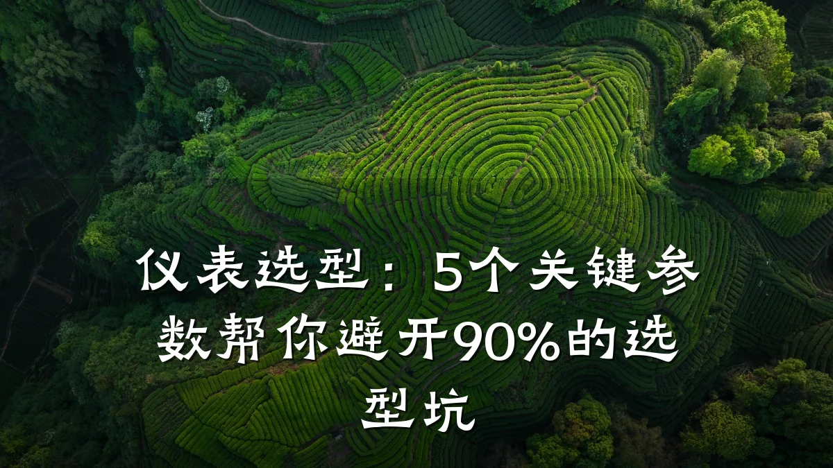 仪表选型：5个关键参数帮你避开90%的选型坑