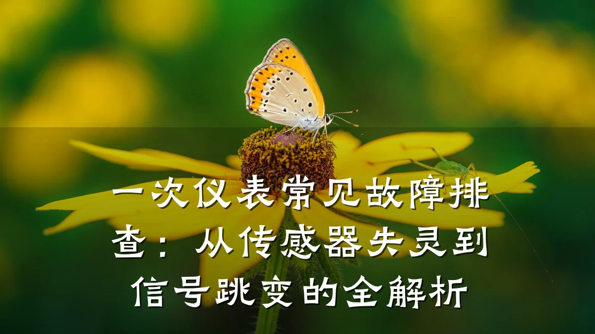 一次仪表常见故障排查:从传感器失灵到信号跳变的全解析