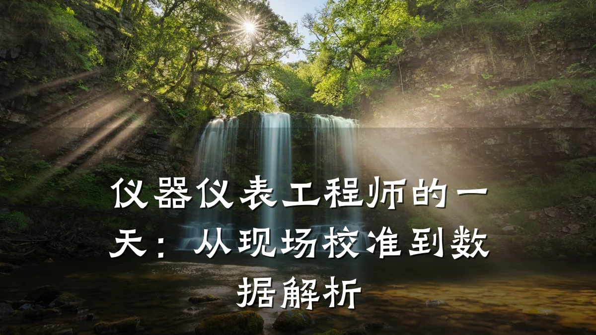 仪器仪表工程师的一天:从现场校准到数据解析