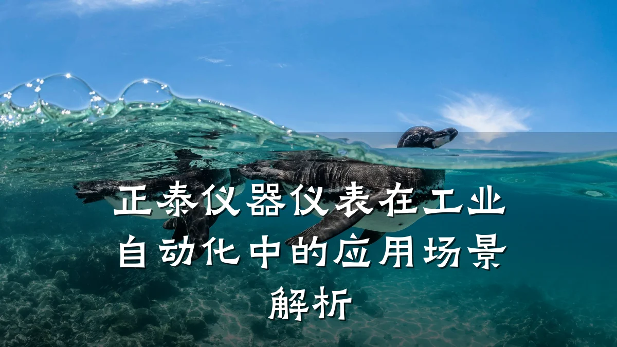 正泰仪器仪表在工业自动化中的应用场景解析