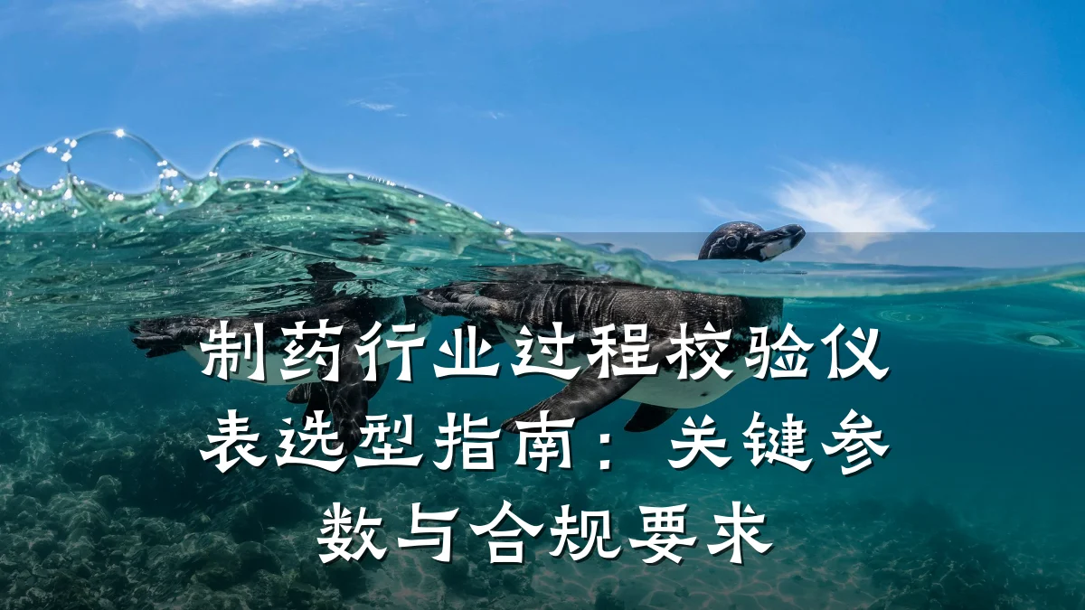 制药行业过程校验仪表选型指南:关键参数与合规要求