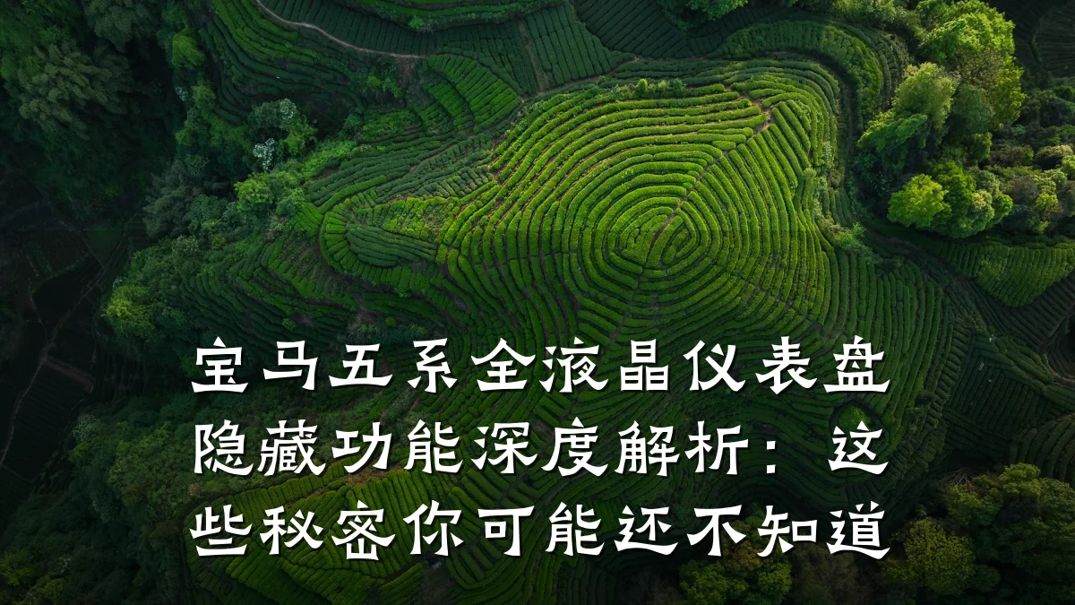 宝马五系全液晶仪表盘隐藏功能深度解析：这些秘密你可能还不知道