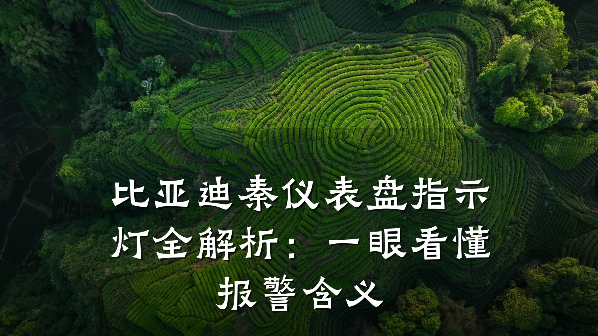 比亚迪秦仪表盘指示灯全解析:一眼看懂报警含义