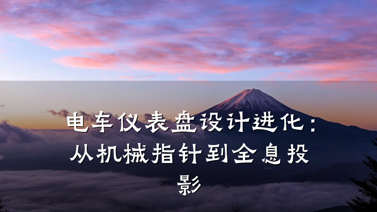 电车仪表盘设计进化:从机械指针到全息投影