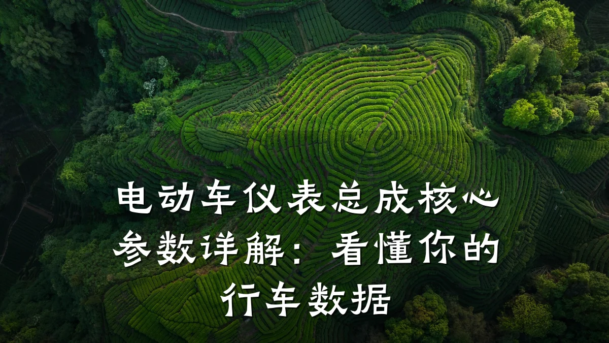 电动车仪表总成核心参数详解:看懂你的行车数据