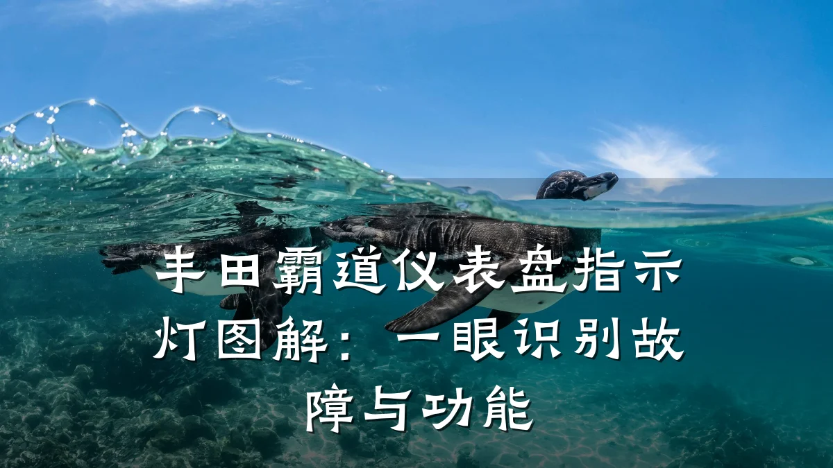 丰田霸道仪表盘指示灯图解:一眼识别故障与功能