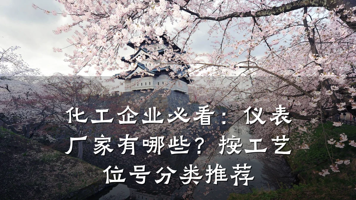 化工企业必看:仪表厂家有哪些?按工艺位号分类推荐