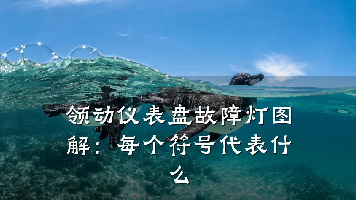 领动仪表盘故障灯图解:每个符号代表什么