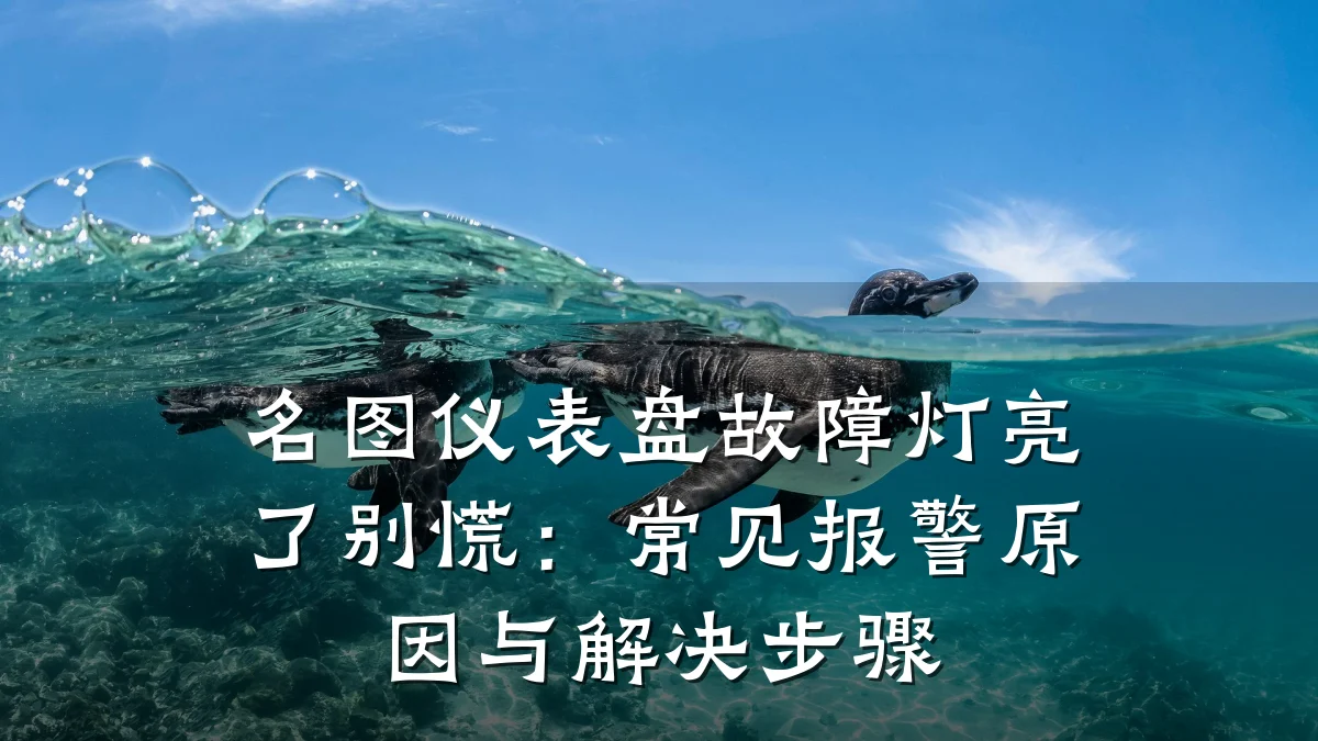 名图仪表盘故障灯亮了别慌:常见报警原因与解决步骤